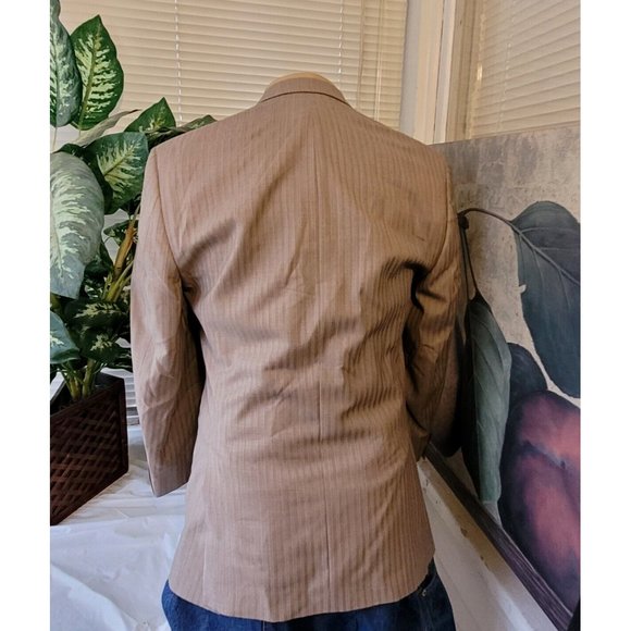 Michael Kors Men's 36S Sport Coat Jacket 100% Wool Beige 3-Button/Two-Vent B536 - Picture 2 of 12